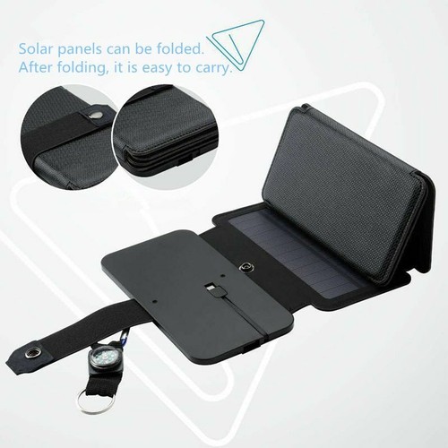 Portable Folding Solar Panel Charger Outdoor 10 Watt Camping Survival Cell Phone - Picture 4 of 12