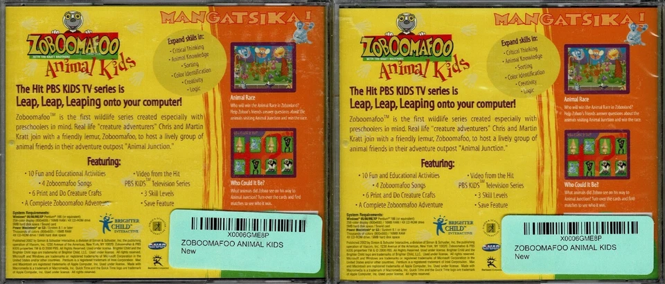 Lot of 2 Zoboomafoo Animal Kids Pc New XP Preschool Creature Adv Buy More Save - Image 2 of 2