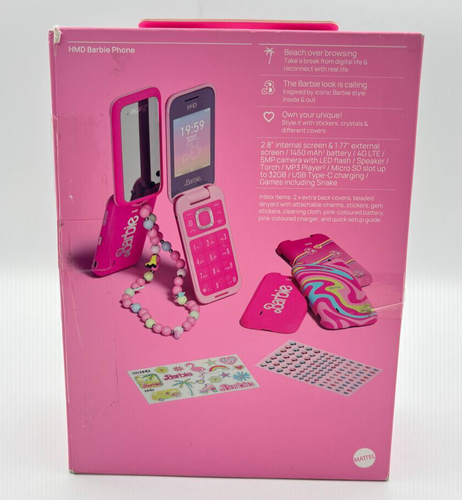 HMD Barbie Flip Unlocked Phone with KaiOS - Power Pink - Picture 13 of 14