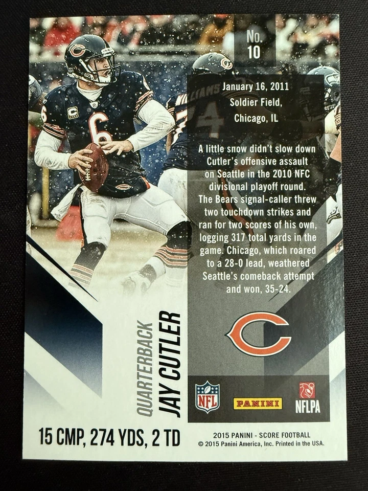 2015 Score - The Great Outdoors Blue Camo #10 Jay Cutler - Image 2 of 2
