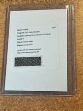 2021 Obsidian Lightning Strike Electric Etch Orange # 4 Darren Waller Auto /75