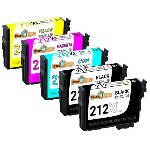 Cartucho de tinta 5PK para Epson T212XL 212XL para WF-2830 WF-2850 XP-4100 XP-4105 - Imagen 2 de 2