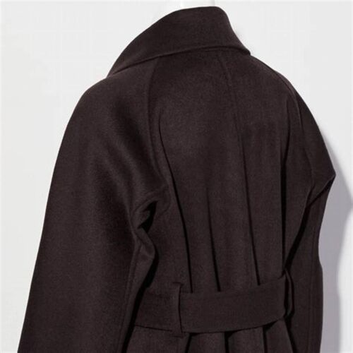 Uniqlo Jil Sander Cashmere blend wrap long coat Women Brown XS S M L XL XXL 3XL - Picture 5 of 18