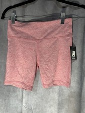 ID Ideology Core Biker Shorts Girls' M Pink Shock Elastic Waistband Pull-On