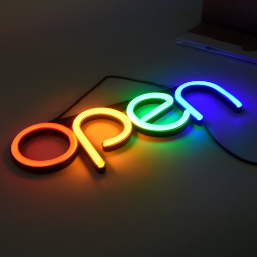 Open Leuchtschild LED Schild Reklame Offen Schild Beleuchtet Leuchtreklame Lampe - Bild 12 von 12