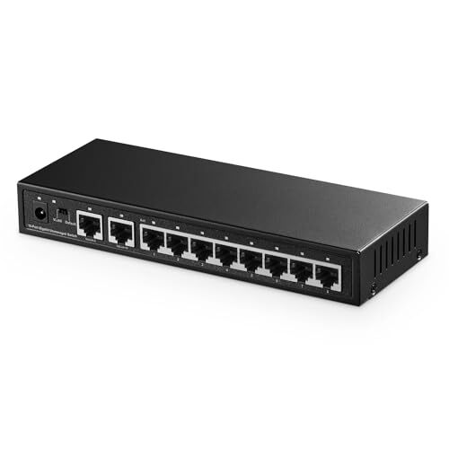 10 Port Gigabit Ethernet Switch, 8 Ports 100/1000Mbps, 2 Gigabit Uplink, 10x1G - Picture 2 of 8