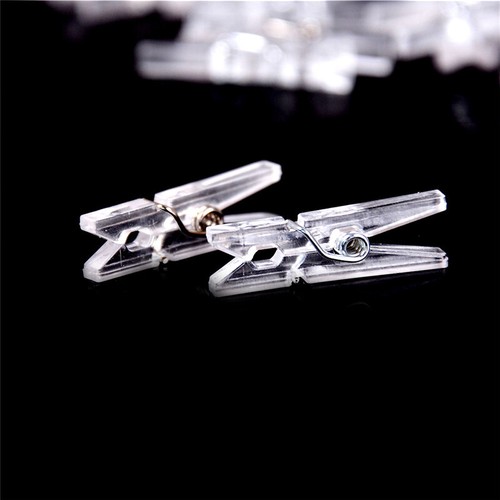 20pcs Mini Clear Plastic Doll Clothespin Photo Paper Peg Clips Laundry Hangers - Picture 7 of 7