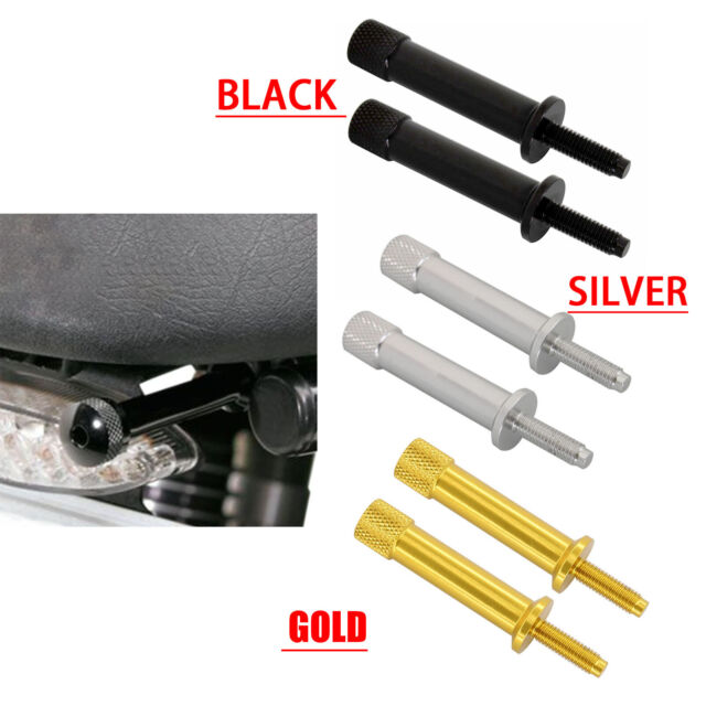 2-Piece Quick Release Tool Free Aluminum Seat Bolts For Scrambler/Thruxton/T100 2-Piece Quick Release Tool Free Aluminum Seat Bolts For Scrambler/Thruxton/T100