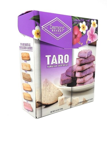 Diamond Bakery Hawaiian Shortbread Cookies Taro Flavor 12 Cookies 4.4 Oz. Box - 第 1/3 張圖片