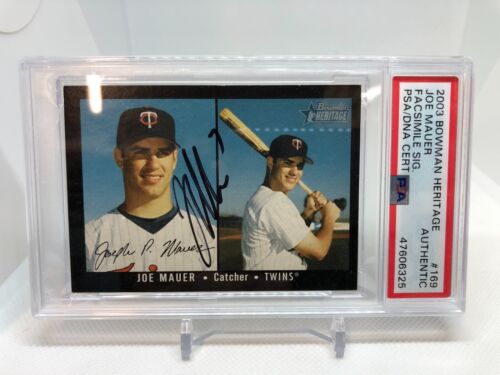 Joe Mauer Signed 2003 Bowman Heritage #169! PSA/DNA Authentic - Picture 1 of 2