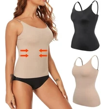 Women Shapewear Belly Control Body Shaper Tank Top Seamless Compression Camisole