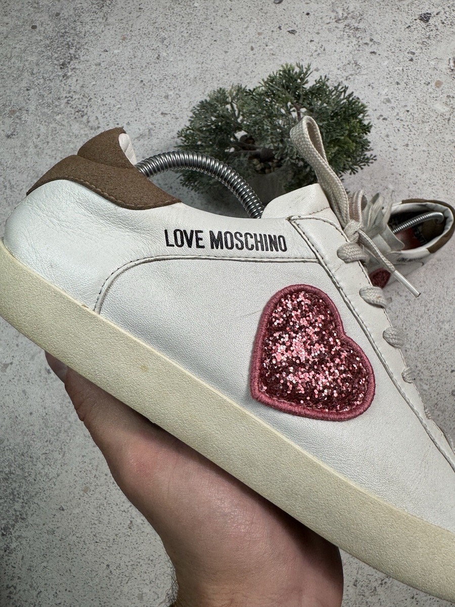 関税込送料無料【LOVE MOSCHINO】ローカットスニーカー ハート Love Moschino Heart Low Top Sneakers 41 US 11 White | eBay