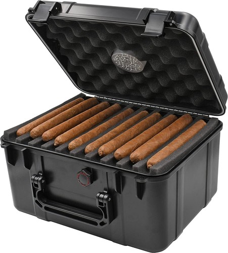 Xikar Travel Humidor for 60 Cigars, New Slim Design, Humidifier Included - Picture 4 of 5