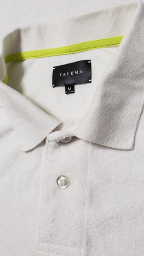Tackma Mens Medium Off White Polo - Bild 9 von 12
