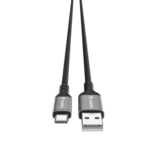 VARTA Vitesse Charge & Synchronisation Câble USB A - Type C Noir Nylon 2m 57935 - Photo 4 sur 9