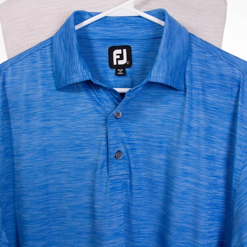 FootJoy Prodry Mens L Heather Blue Golf Polo Shirt - Picture 9 of 10