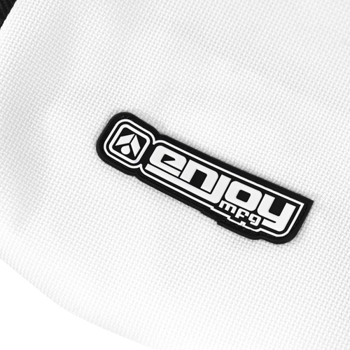 2022-2024 Honda CRF 250 Seat Cover By Enjoy MFG BLACK & WHITE w/ RED RIBS #233 - Picture 4 of 7