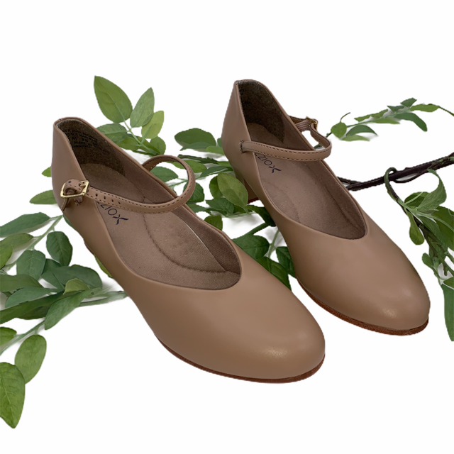 capezio tan mary jane tap shoes