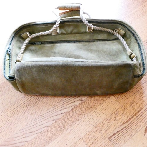 Bolso de Hombro Hartmann Gamuza Equipaje Años 70 Línea Náutica Asa Cuerda - Imagen 6 de 17