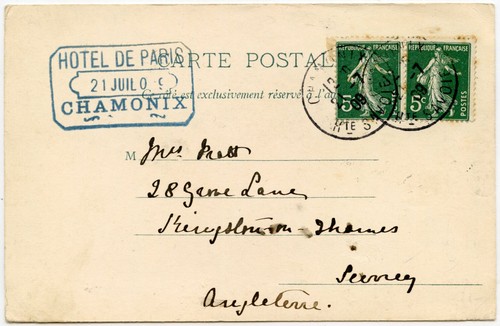 HOTEL ADVERTISING POSTCARDS..1907-17 Postally Used Europe... PRICED SINGLY - Picture 30 of 53