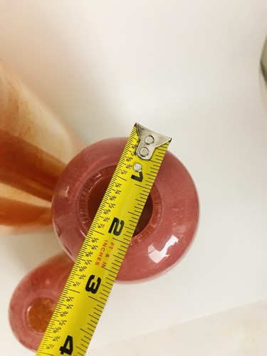 Juego de 3 jarrones de vidrio Anthropologie Soren rosa coral ombre metálico retirado LE DIFÍCIL DE ENCONTRAR - Imagen 17 de 23