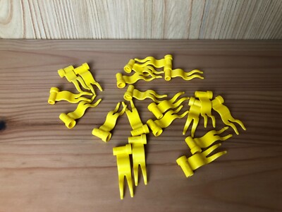 Lego 20x 4495a 4495 Flag 4 x 1 Wave Left Fahne Flagge gelb yellow