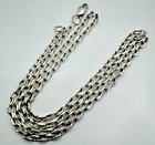 Sterling Silver Signed 12,64g 65 cm Vintage Fine Women's Men's Jewelry Chain 925