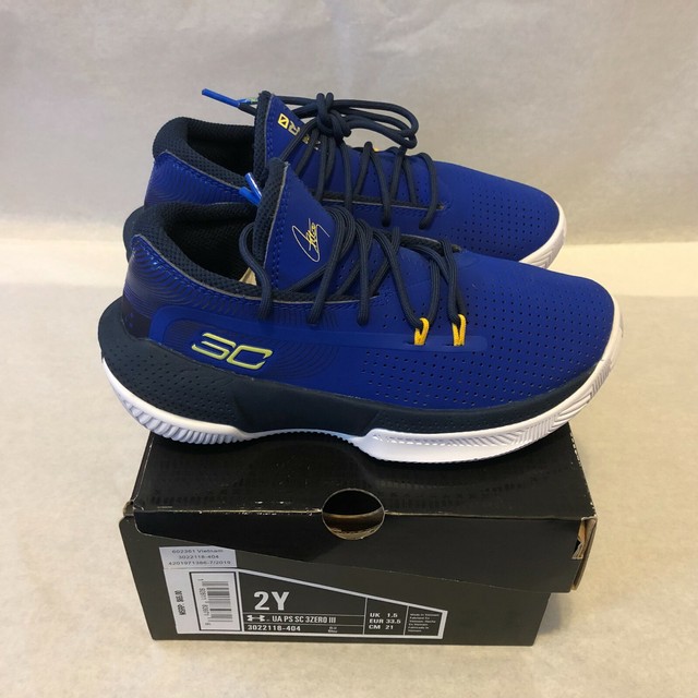 Under Armour UA PS SC 3zero III Basketball Shoes Blue Youth Size 2y 3022118-404 for sale online