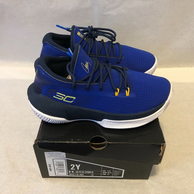 Under Armour UA PS SC 3zero III Basketball Shoes Blue Youth Size 2y ...