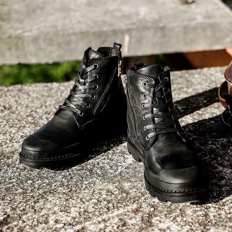 靴 real leather side zip boots btm8002.jpg