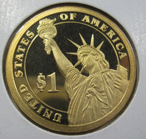Dólar de oro presidencial William Harrison 2009-S prueba (#226LM) - Imagen 2 de 2