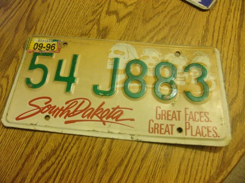1996 SOUTH DAKOTA LICENSE PLATE '96 SD LICENSE PLATE MT RUSHMORE RAT ROD - Picture 3 of 3