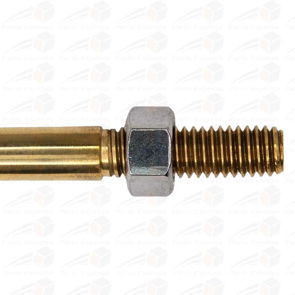 12" Solid Brass Float Rod (3/8"-16 Thread) w/ 2 Stainless Steel Nuts - Image 2 of 3