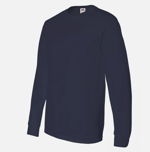 🔥 Fruit Of The Loom Men Hd Cotton Mix Long Sleeve T-shirt 4930R NEW!!! - Imagen 6 de 6