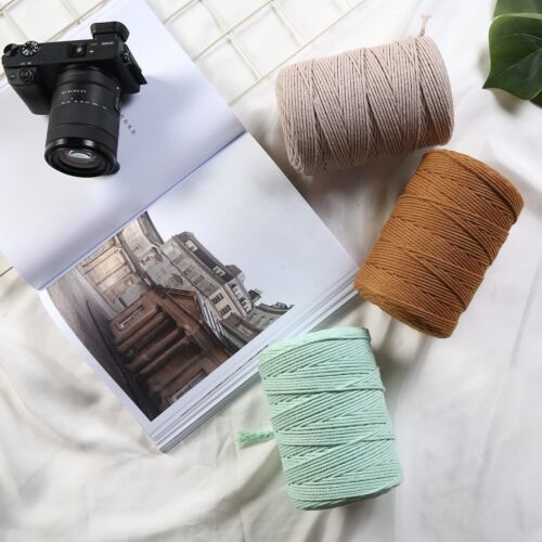 Macrame Cord 3mm x 328yards Natural Macrame Cotton Rope Colored Macrame Rope ... - Picture 3 of 7