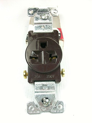 20 Amp 250 Volts AC Single Outlet by Cooper ~ New! - Picture 3 of 11
