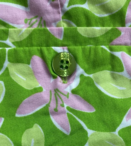 Lilly Pulitzer rosa grün Hibiskus Blume Baumwolle Shorts Taschen Vintage Gr. 10 - Bild 7 von 9