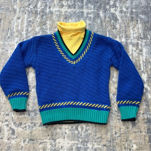 Vintage 80s Kitestrings Pants Sweater Turtleneck Matching 3 Piece Outfit 6 - Picture 2 of 11