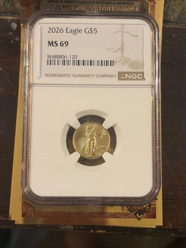 2026 Liberty Eagle G$5 - MS69 NGC - 1/10th Oz Fine Gold