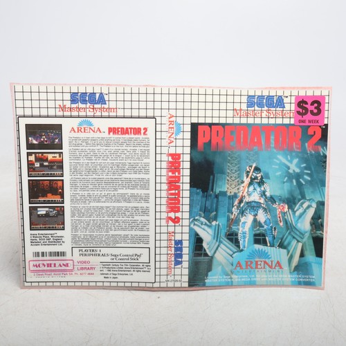 Predator 2 Sega Master System Cover Art And Cart - Picture 5 of 5