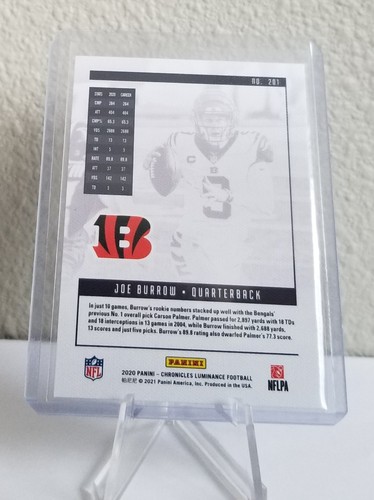 Joe Burrow RC 2020 Panini Chronicles Luminance #201 - Picture 2 of 2