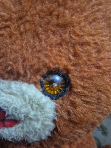 Oso de peluche marrón vintage sin marca años 50 1960 juguete coleccionable peluche 20" - Imagen 4 de 5