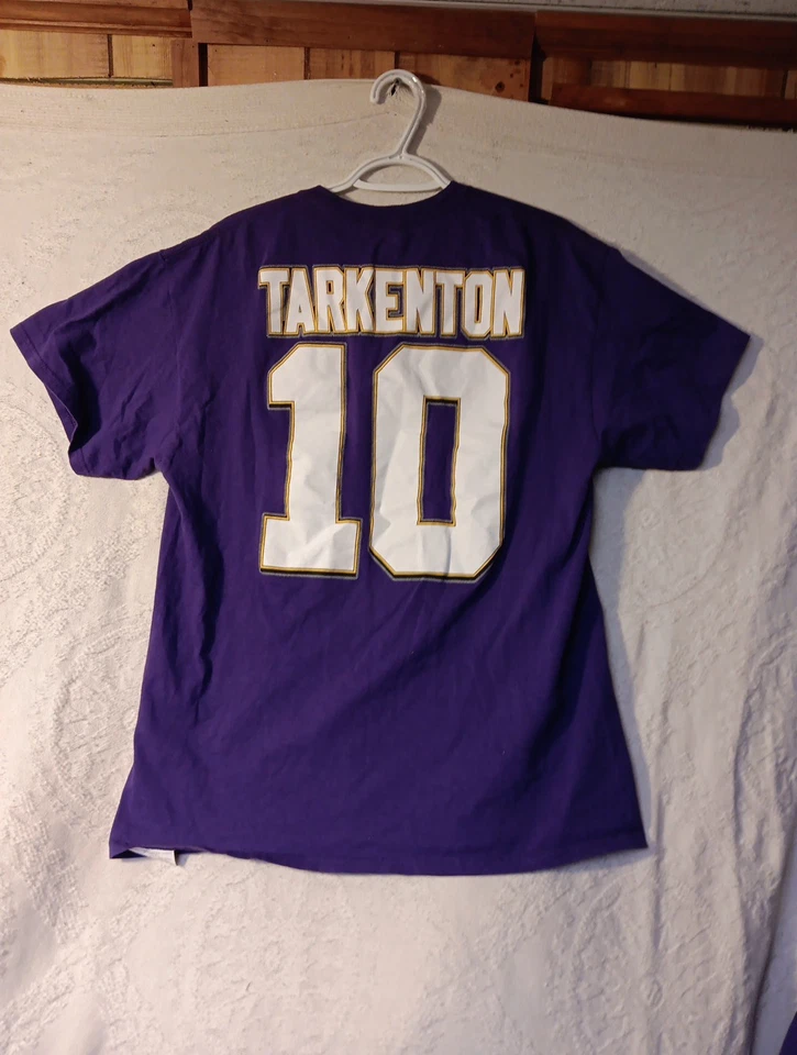 Camiseta Vikings Fran Tarkenton #10 Púrpura Para Hombres Grande Majestuosa Salón de la Fama  Foto 3 de 4