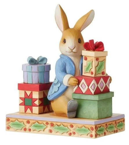 Beatrix Potter by Jim Shore - Peter With Presents - Presents of Happiness, Joy &