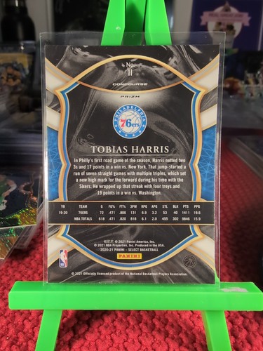 2020-21 Panini Select Concourse Red White Orange Shimmer Prizm Tobias Harris #11 - Bild 5 von 5