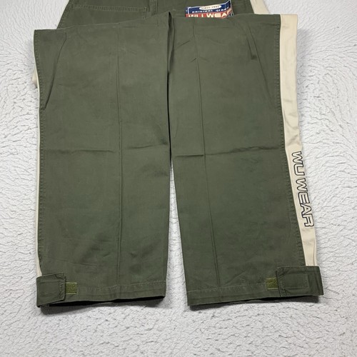 WU Wear Pants Mens 34 X 32 Green Twill Side Vintage New - Picture 9 of 16