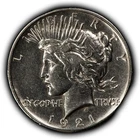 1921 $1 Silver Peace Dollar - High Relief Key Date - XF - SKU-B5511