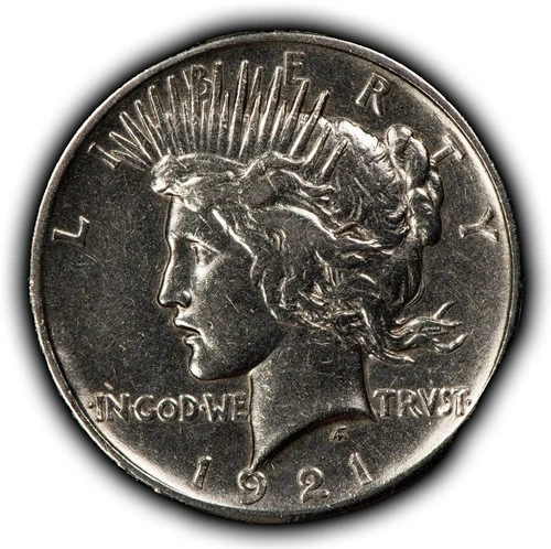 1921 $1 Silver Peace Dollar - High Relief Key Date - XF - SKU-B5511