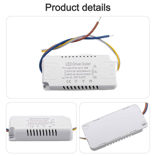 Brand New LED Driver Adapter 260-280mA 3 Color 50-60HZ Replacement AC165-265V - Afbeelding 30 van 36