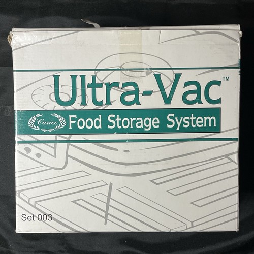 ULTRA-VAC CARICO FOOD STORAGE SYSTEM SET OF 3 VACUUM CONTAINERS W/LIDS SET 003 - Picture 3 of 9
